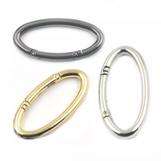 54mm Metal Oval Ring Snap Buckle Open Clips Trigger For Bags Chain Keyring Strap