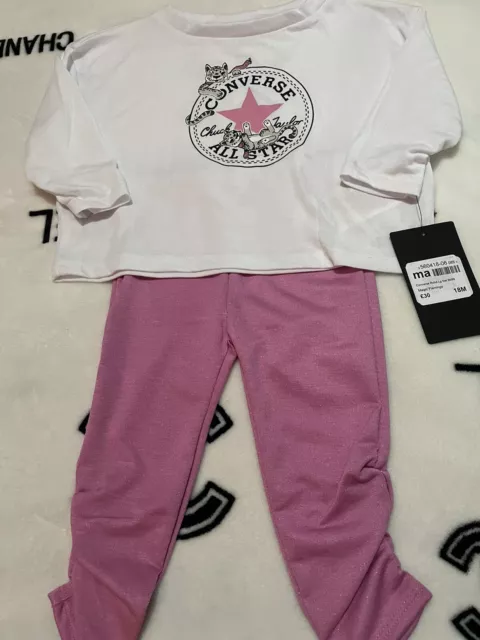 converse top & leggings set aged 24 months brand new with tags