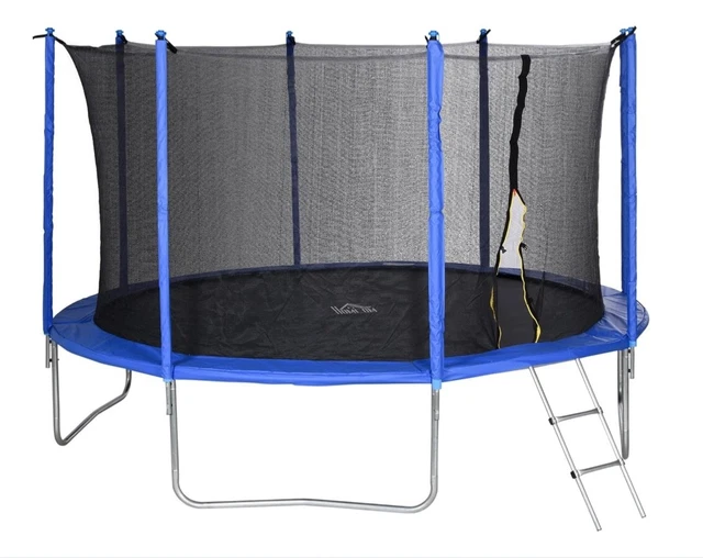 ZONEKIZ Trampoline rond enfant avec filet de protection capacité 50 kg pour adultes et enfants diamètre 140 cm bleu et noir | France ZONEKIZ Trampoline rond enfant avec filet de protection capacité 50 kg pour adultes et enfants diamètre 140 cm bleu et noir | France