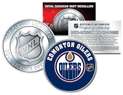 EDMONTON OILERS Royal Canadian Mint Medallion NHL Colorized Coin * LICENSED *