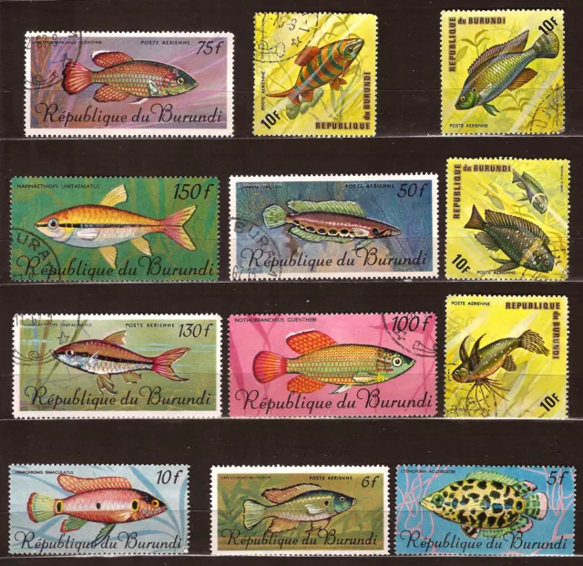 BURUNDI POISSONS , Sea-fish protection de la faune marine   28m499