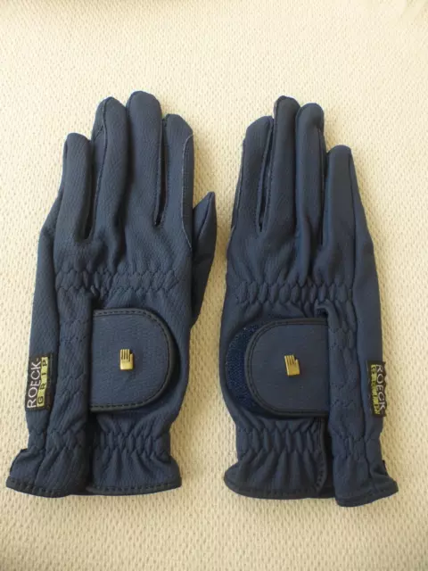 Roeckl Sports Roeck-Grip Navy Blue Chester Gloves Size 7