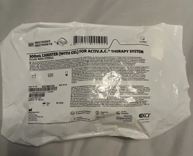KCI 300ml canister with gel for ACTIV.A.C. Therapy System 
