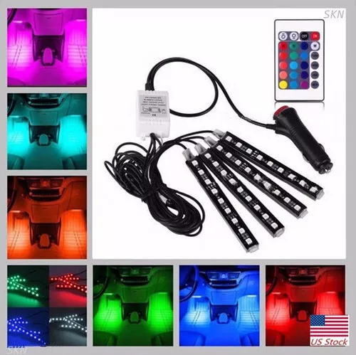 🔥Luces Led Para Autos Carro Coche Interior De Colores Decorativas accesorios