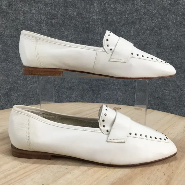 Enzo Angiolini Shoes Womens 8 N Tinca Casual Slip On Loafer White Leather