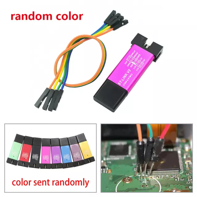 Mini ST-Link V2 stlink Emulator Downloader STM8 STM32 With Cover + Dupont Cable