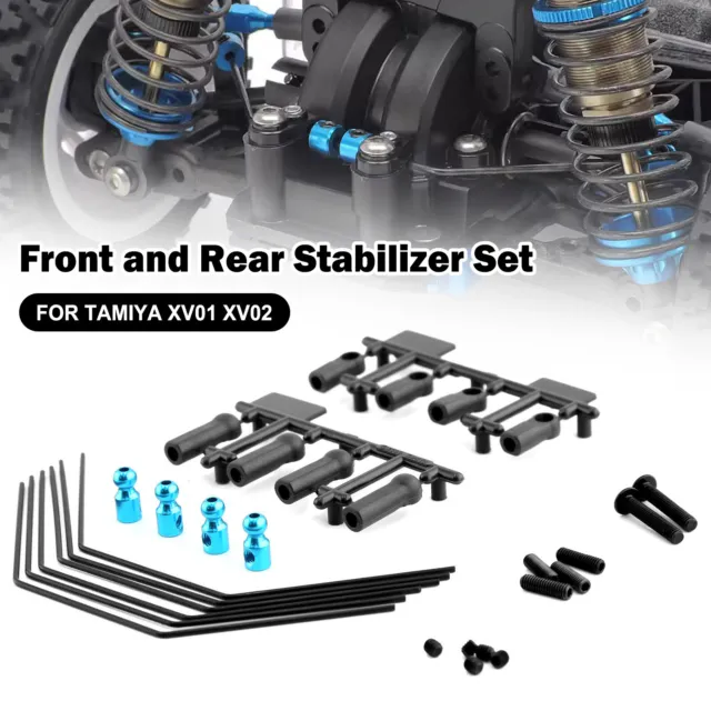 Front and Rear Stabilizer Set RC Car for TAMIYA XV01 XV02 Parts