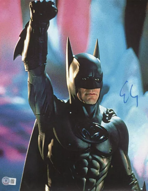 George Clooney Signed 11X14 Photo Batman And Robin Autograph Beckett