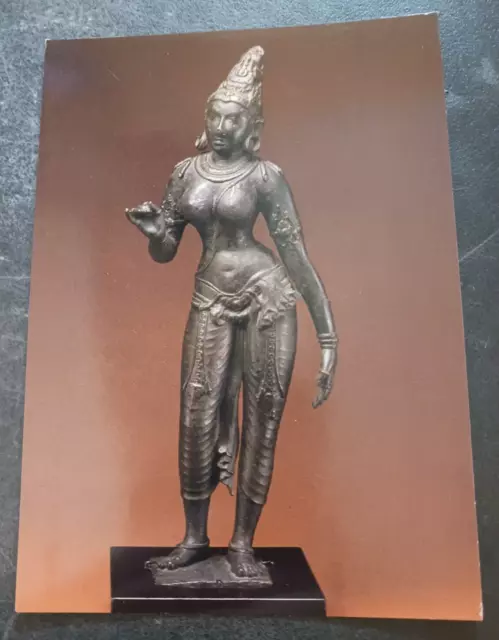 postcard India Chola period Standing Parvati Tamil Nadu sculpture art unposted
