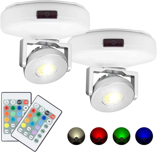 HONWELL LED SPOTLIGHT Battery Powered Wireless Ceiling Lights Remote Controlled £48.48 PicClick UK