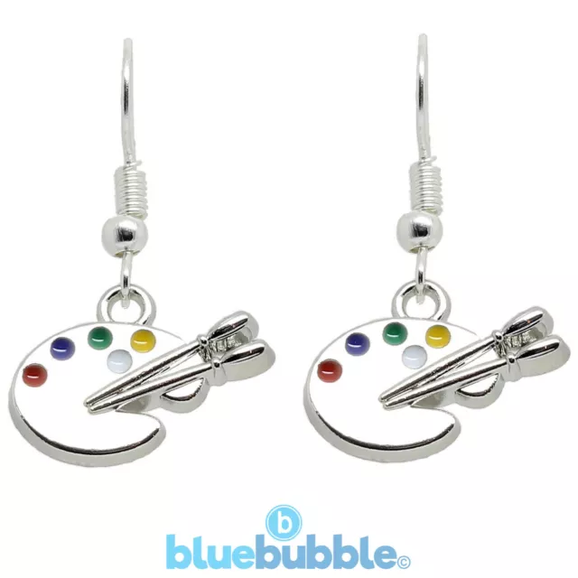 Bluebubble COLOUR MY WORLD Earrings Funky Fun Kitsch Artist Painter Novelty Art