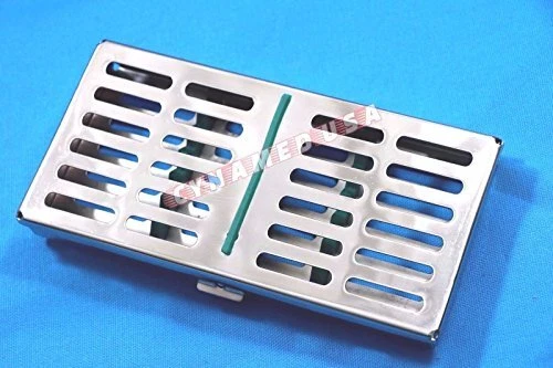 New German Stainless Dental Autoclave Sterilization Cassette Rack Box Tray for