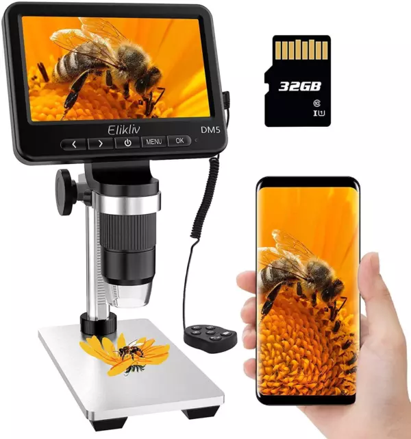 1000X Digital Wifi Microscope 1080P USB Microscope for Adults Electronics Repair