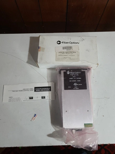 Fiber Options 243D1-R-R/1BAA Video + Two-Way Data Sealed In Bag