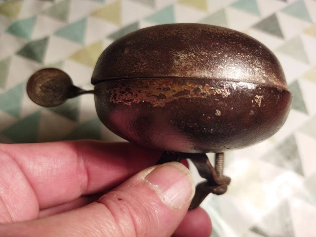 Ancienne Sonnette 2 Tons ⌀ 60mm Cloche Alu Le Coucou Coq ? Velo ancien Mobylette Solex 1950 - Collection