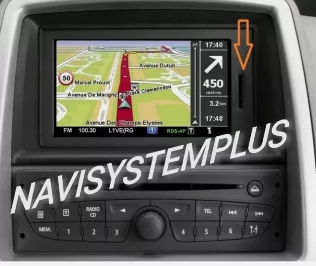 CART SD ORIGINE GPS NAVIGATION TOMTOM RENAULT CLIO 3 MEGANE LAGUNA SCENIC  TRAFIC