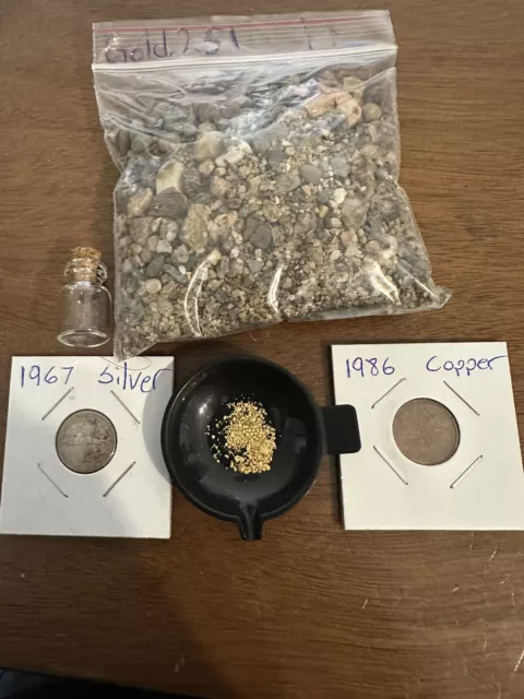 GOLD RICH PAYDIRT, 1/4 gram Guaranteed of gold, Intermediate concentrates