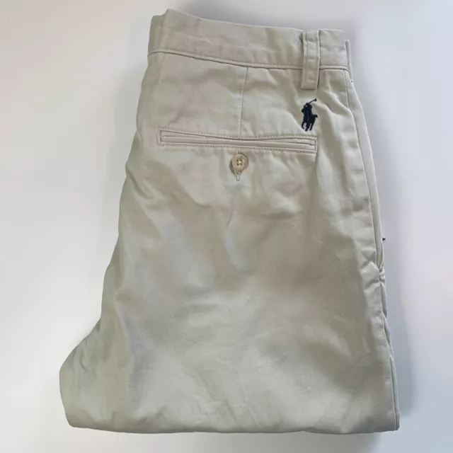 POLO Ralph Lauren Cream Cotton Preston Pant Chino Trousers Size Men's W29 L30