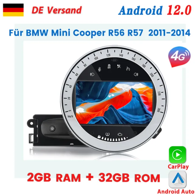 Für BMW Mini Cooper R56 R57 Autoradio GPS Navi Stereo Android Carplay 4G WIFI BT