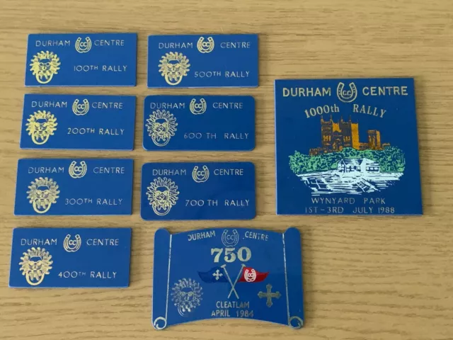 Caravan Club Durham Centre Centenary Anniversary Set Plaques/Badges - Collection