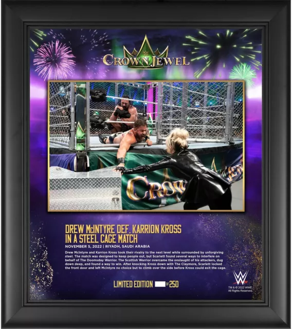 Drew McIntyre WWE FRMD 15x17 2022 Crown Jewel Collage- Limited Edition of 250