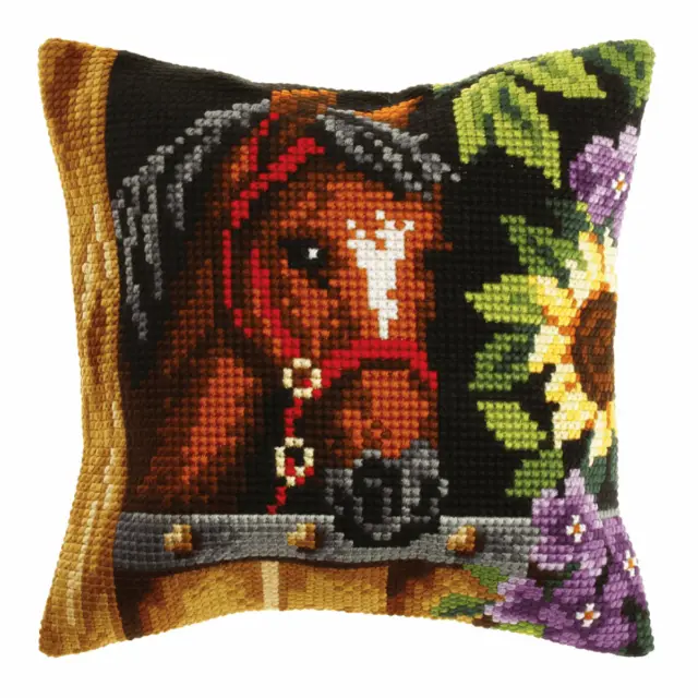 Orchidea Cross Stitch Kit: Cushion: Large: Horse