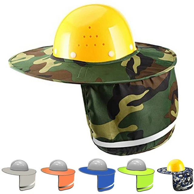 Outdoor Safety Hat Neck Shield Cover Sun-Shade High Visibility Reflective Strip