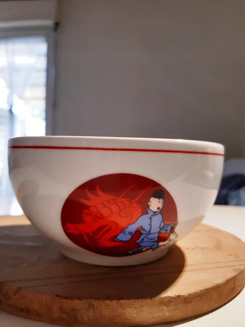 BOL TINTIN LE LOTUS BLEU en PORCELAINE