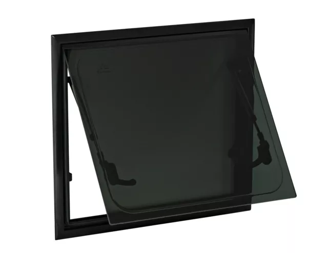 High-quality RV Square Flat Acrylic Window Caravan Aluminum Frame 450*900