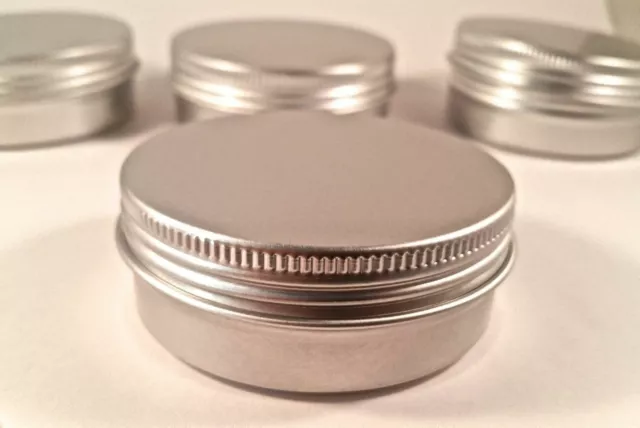 24 Set 2oz Aluminum Round Screw top Metal Tins,Can,Jar Container N Lid. 3