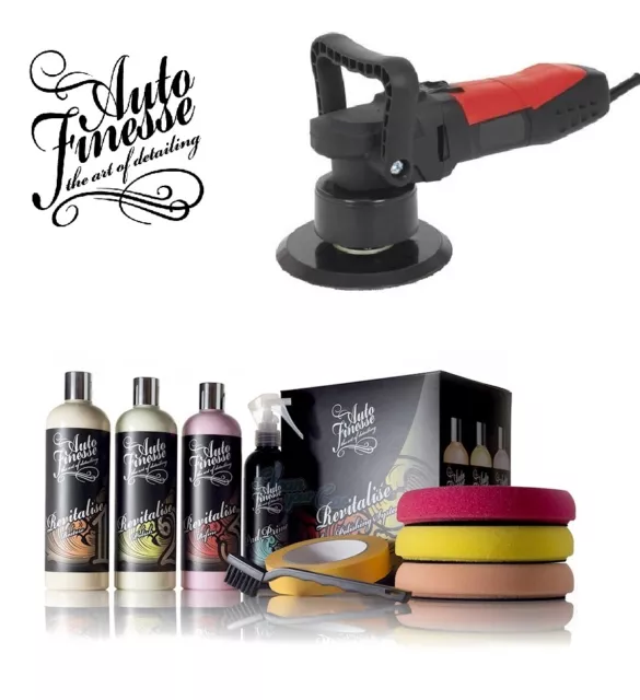 Auto Finesse Revitalise 3 Stage Polishing Kit & DAS6 Lightweight Polisher Buffer