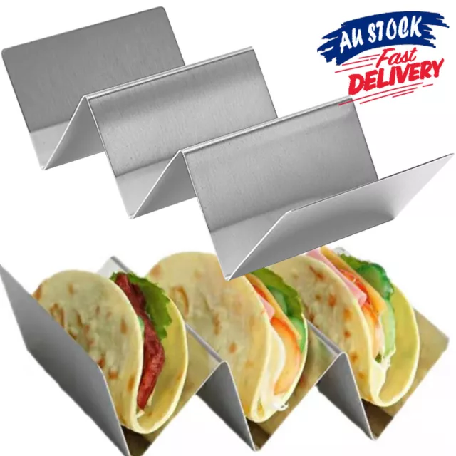 Taco Holder Stand, Tacos Metal Holders For Mess Free Ingredient Filling,  Large Stainless Steel Tortillas Wrap Holder Stands For Tacos Filling &  Serving, Tortillas Rack For Oven & Grill, Holder Stand For