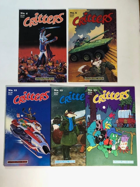 Critters # 4 6 11 12 13 (1986 FantaGraphics) Usagi Yojimbo Story 5-Issue Lot VF+
