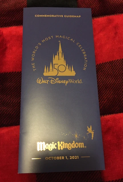 WALT DISNEY WORLD 50th Anniversary Commemorative Poster & Map Oct 1 ...