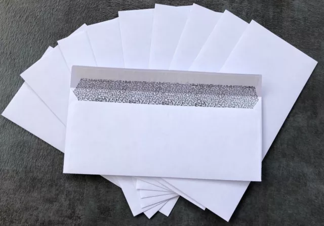 25 PCS Top Flight No #10 Security Strip Self Seal Business Envelopes Made in USA