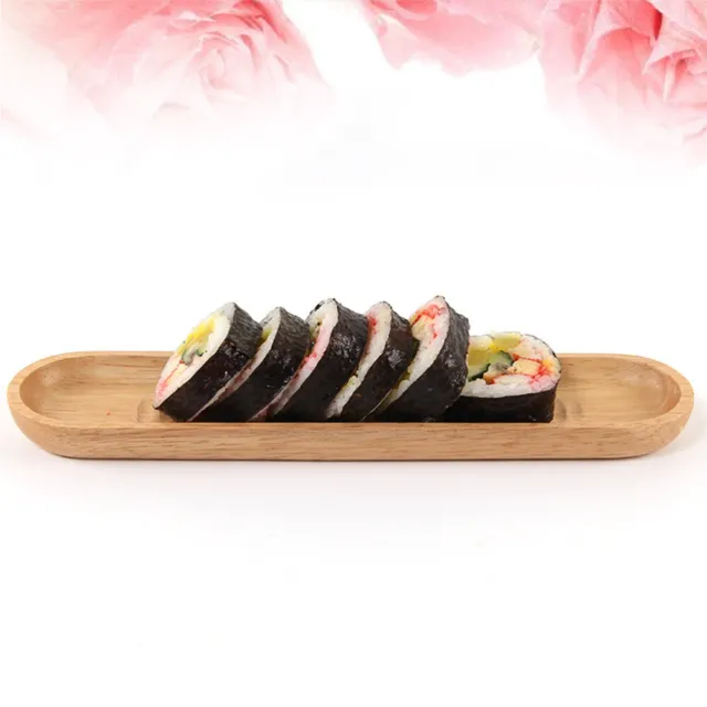 Natürliche hölzerne japanische Art Tablett Food Sushi serviert Mini Rechteck