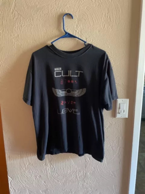 Original The Cult Rising 1999 Tour Music T-Shirt Unisex For Fans Sz L Has Flaws