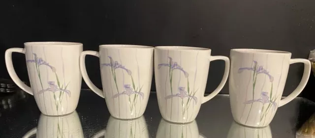 Corelle--Shadow Iris--Set of (4) Mugs--Appear Unused--4.25"--Two Sets of Four