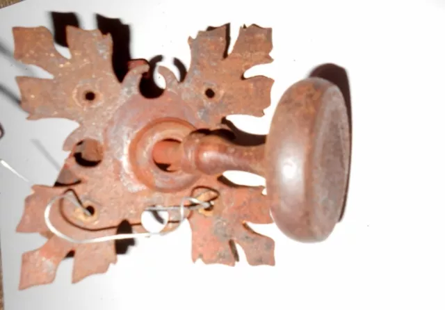 bouton de porte clinche heurtoir fer forgé ancien