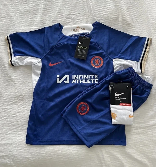 Kids Chelsea FC 23/24 Home Full Kit Shorts Socks Jersey PERSONALISED