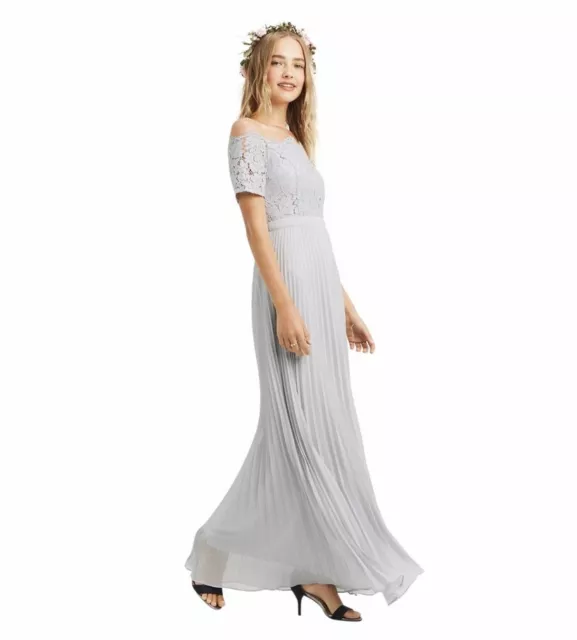 Oasis bardot store pleated dress