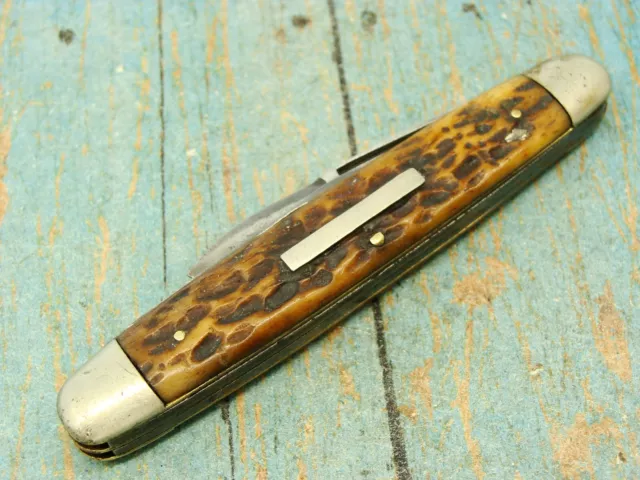 Vintage Ulster Knife Co Usa Bone Whittler Jack Folding Pocket Knife Knives Tools