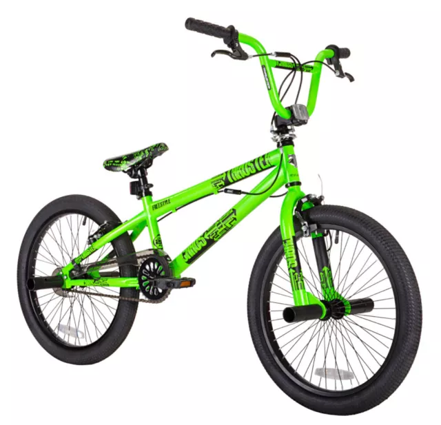 BMX BIKE Kids Boys Bicycle 20-Inch Wheels Neon Green Steel Frame