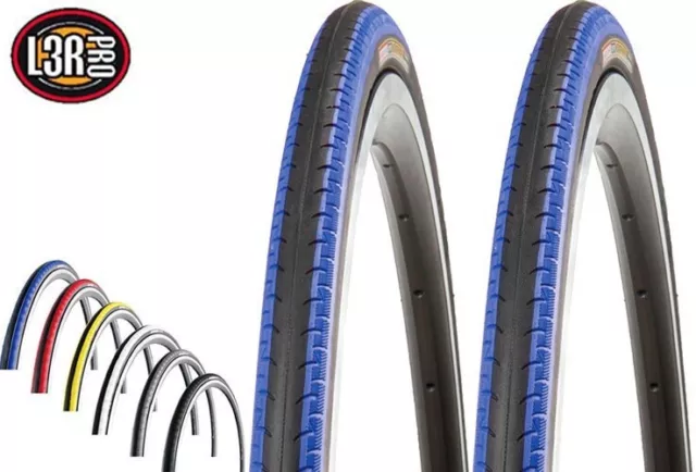 2x Kenda tire Kontender K-196 23-622 28" Iron Cap Belt wired L3R Pro black blue