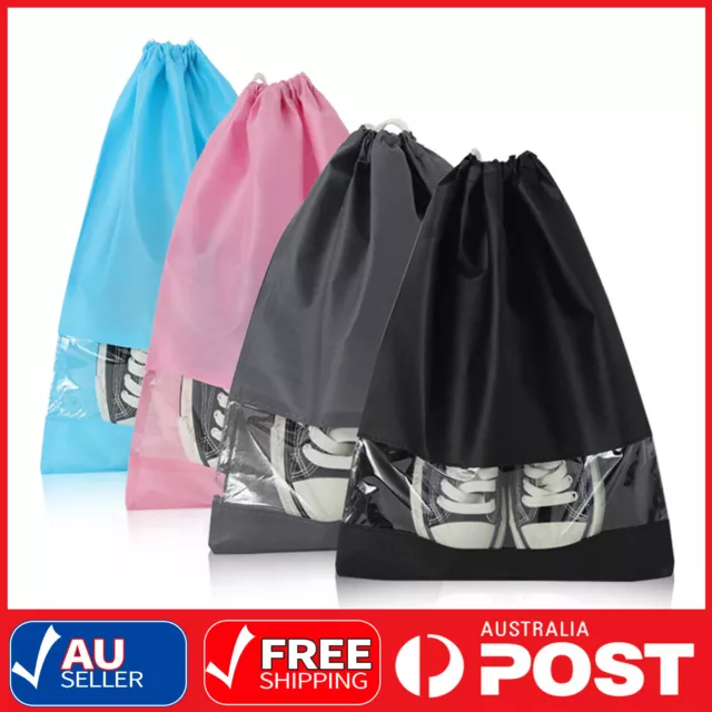 Portable Shoes Bag Travel Sport Storage Pouch Drawstring Dust Bags Non-woven AU