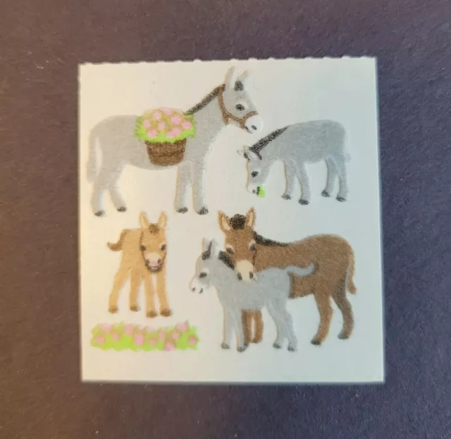 Sandylion Sticker 90er Originalbogen Fuzzy Esel