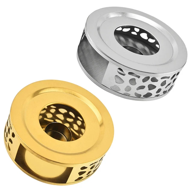 2 PIEZAS Calefacción de tetera de metal con soporte de luz de té acero inoxidable japonés
