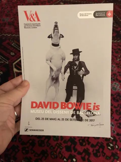 Rare DAVID BOWIE is. 2017 V&A Exhibition Flyer. Diamond Dogs Terry O'Neill