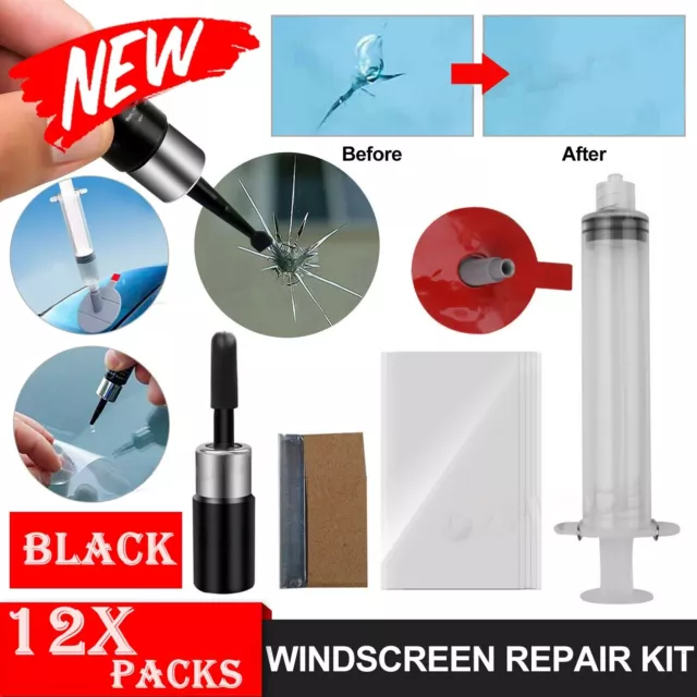 Windshield Repair Tool Kit Car Fix Car Wind Glass Windscreen Chip Resin Crack AU