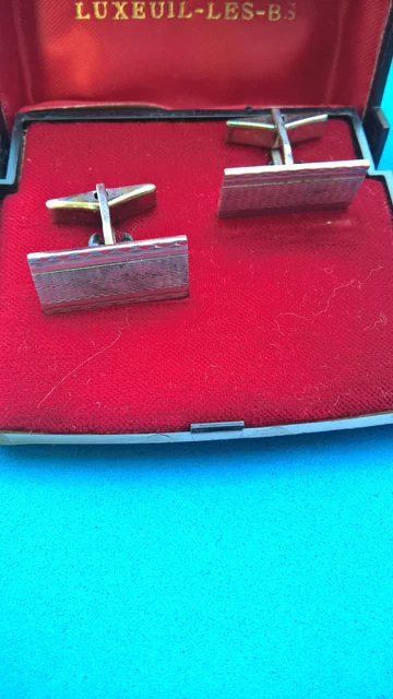 Paire De Boutons De Manchette En Argent Massif - Élégants, état D'occasion